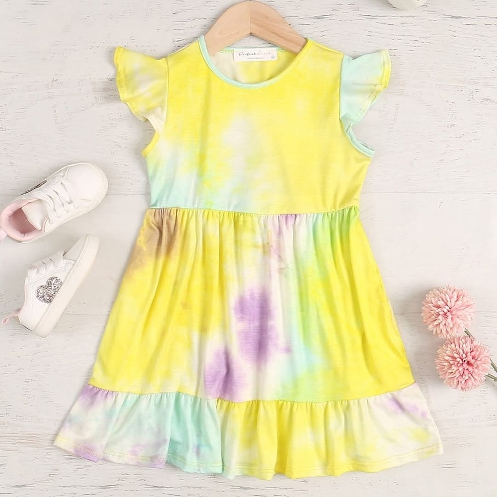Colorful Tie-Dye Kids Dress